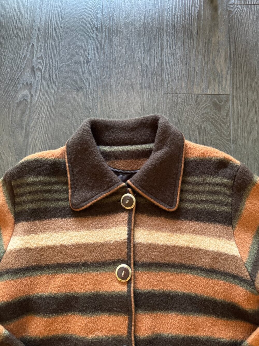 VINTAGE cozy autumn fall duffle duffel coat cute size small - Picture 5 of 9